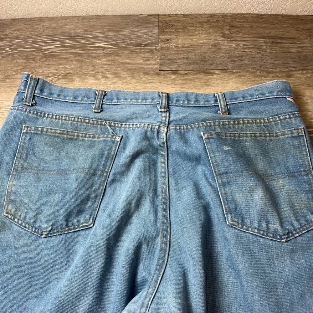 Lee Vintage Jeans Mens 37x30 Blue Light Wash Talon 42 Zip Distressed Workwear